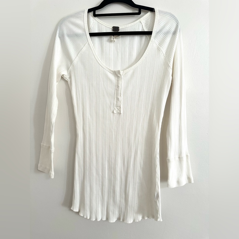 We The Free 3/4 Sleeve Henley Large